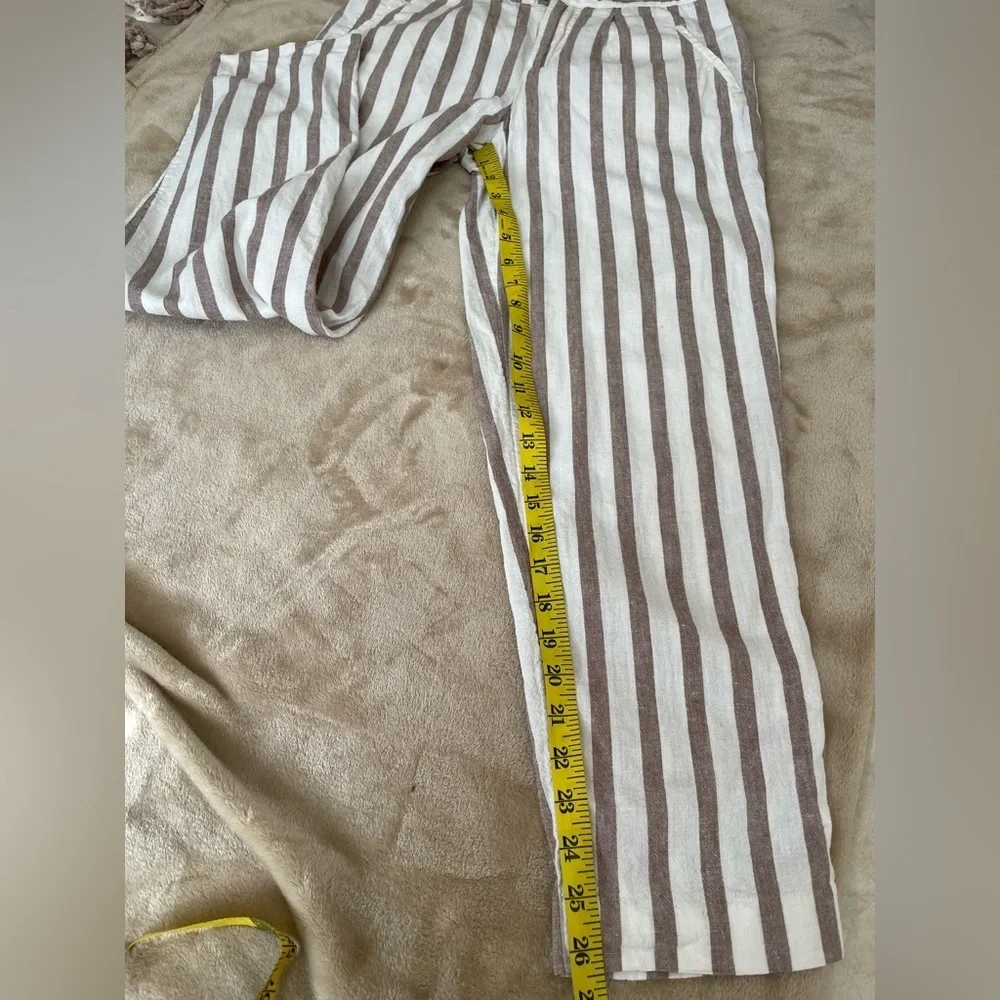 Anthropologie Beige and White Striped Pants - Picture 13 of 13